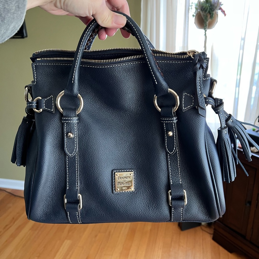 Dooney and Bourke Florentine Satchel in Navy
